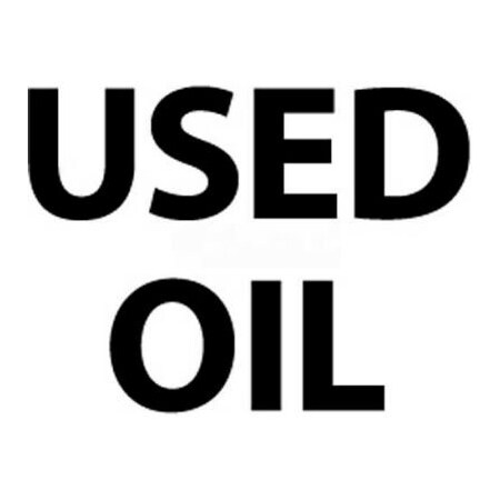 National Marker Co NMC Hazardous Materials Sign, Used Oil, 10in X 14in, White/Black M750PB